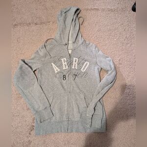 Women's Aeroposrale Gray Zip-Up Hoodie